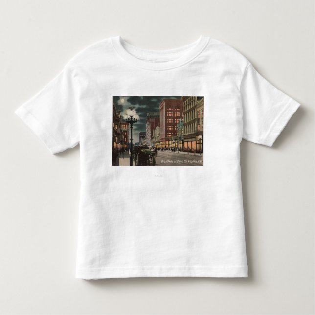Los Angeles, CAStreet View of Broadway at Toddler T-Shirt (Front)