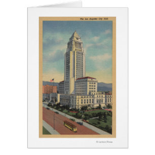 Los Angeles, CAView of City Hall and Cable Car