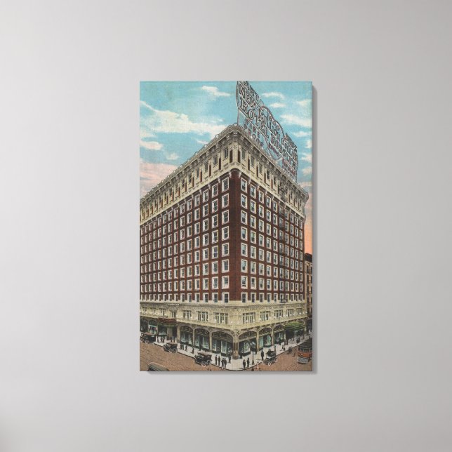 Los Angeles, CAView of the Hotel Rosslyn Canvas Print (Front)