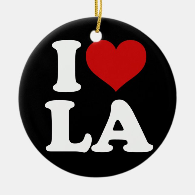 Los Angeles Ceramic Tree Decoration (Front)