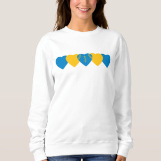 Los Angeles Chargers Heart Football Sweatshirt