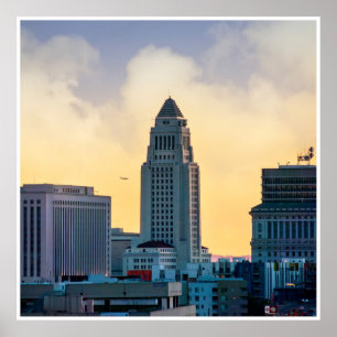 Los Angeles City Hall Wall Art   Skyline Print