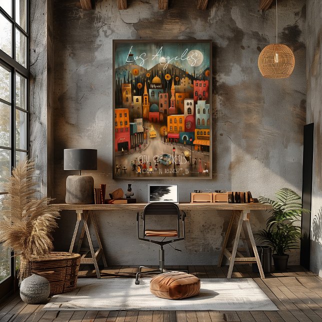 Los Angeles: City of Angels - Whimsical Art Poster (Creator Uploaded)