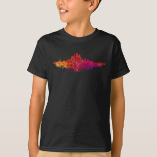 Los Angeles City Skyline Colourful  T-Shirt
