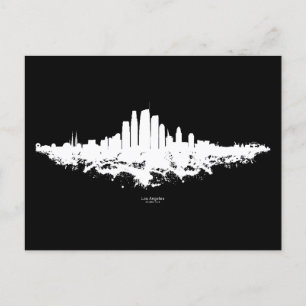 Los Angeles City Skyline Watercolor Postcard