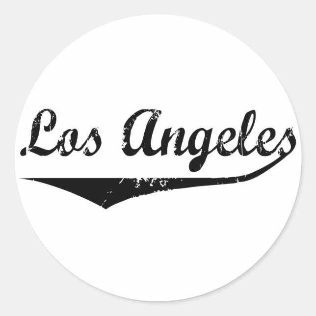 Los Angeles Classic Round Sticker (Front)