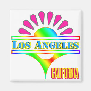 "Los Angeles Colourful 1" Magnet