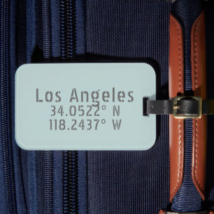 Los Angeles Coordinates Luggage Tag