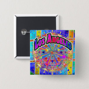 Los Angeles Cosmic Unity Button