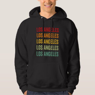 Los Angeles County California Rainbow Text Design Hoodie