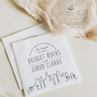 Los Angeles Deco Skyline | Wedding Event Napkins