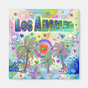 Los Angeles Deep Dream Magnet