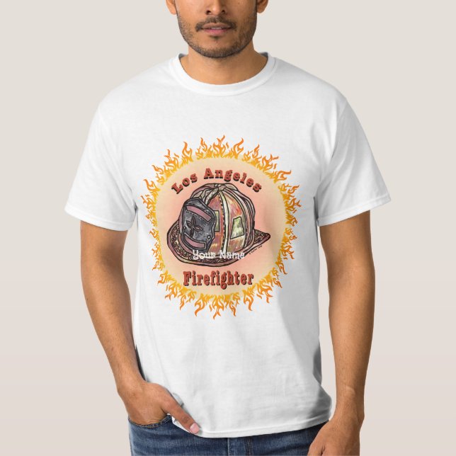 Los Angeles Firefighter  T-Shirt  (Front)
