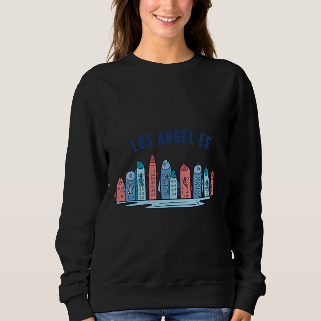 Los Angeles Fishing With Various Fish Sweatshirt (Front)