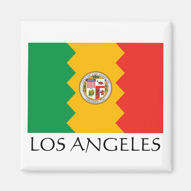 Los Angeles Flag Magnet (Front)
