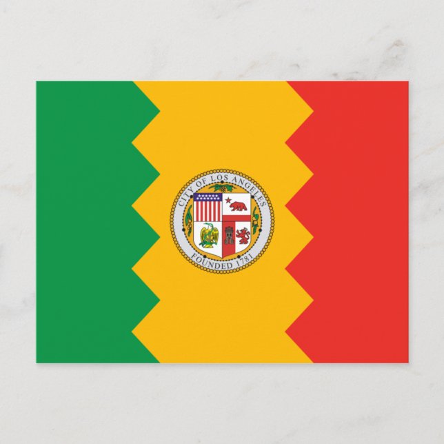 Los Angeles Flag Postcard (Front)