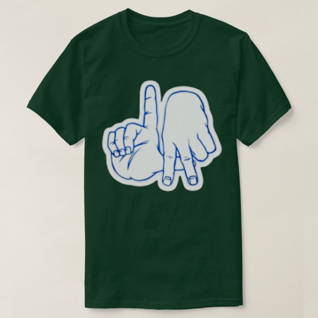 Los Angeles Hand Sign white T-Shirt (Design Front)