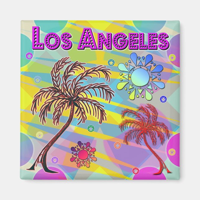 Los Angeles Happy and Hope  Magnet (Front)
