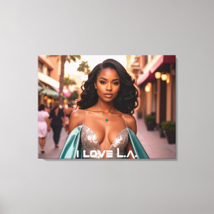 LOS ANGELES - I LOVE L.A. CANVAS PRINT