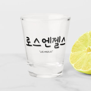 Los. Angeles in Korean  SOJU Shot Glass