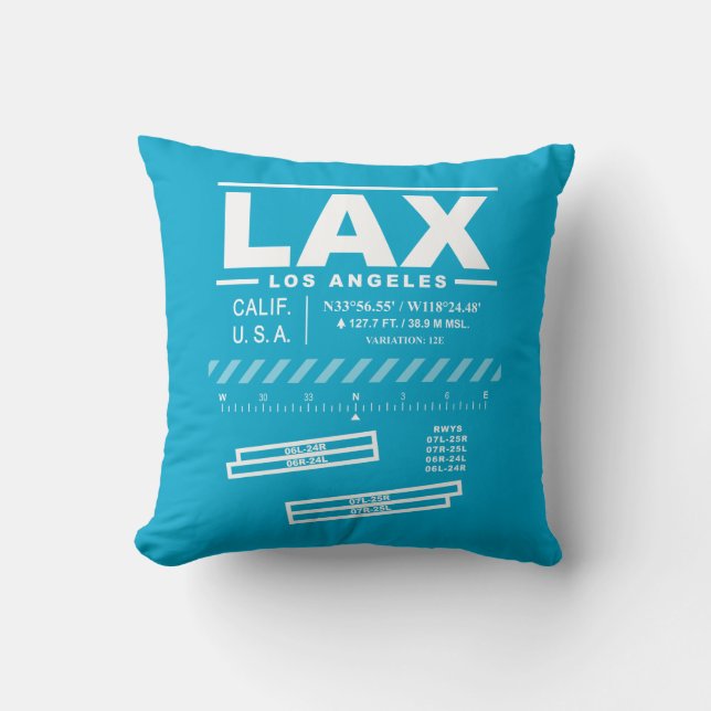 Los Angeles International Airport LAX Cushion (Front)