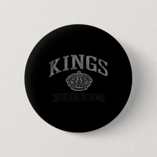 Los Angeles Kings Vintage Hockey White Officially  6 Cm Round Badge