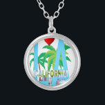 los angeles  l a california city usa america silver plated necklace<br><div class="desc">Los Angeles L A California City USA United States of America</div>