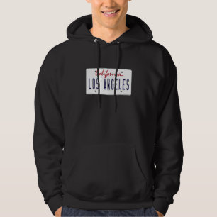 Los Angeles LA California License Plate US Graphic Hoodie