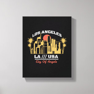 Los Angeles LA USA City of Angels Skyline Design Canvas Print