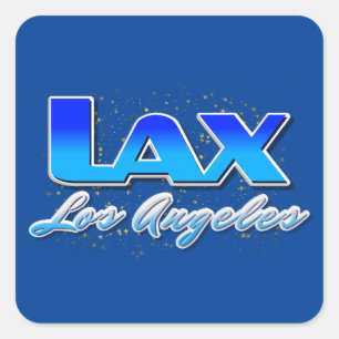 Los Angeles LAX Airport Code Square Stickers