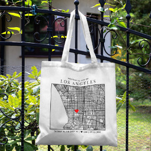 Los Angeles Love Locator   Wedding Welcome Tote Bag