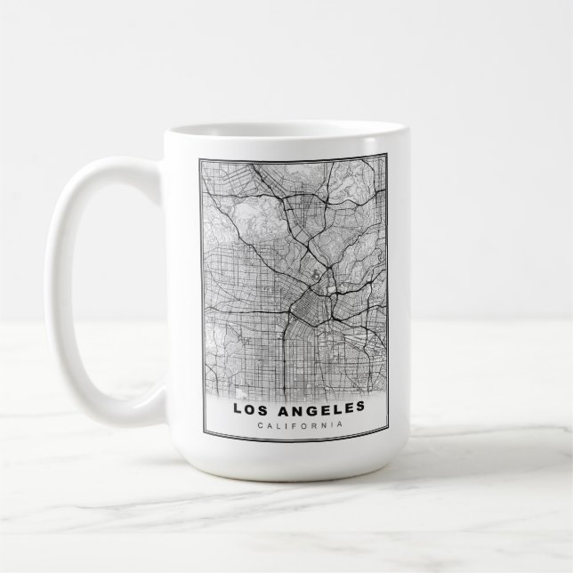 Los Angeles Map Coffee Mug (Left)