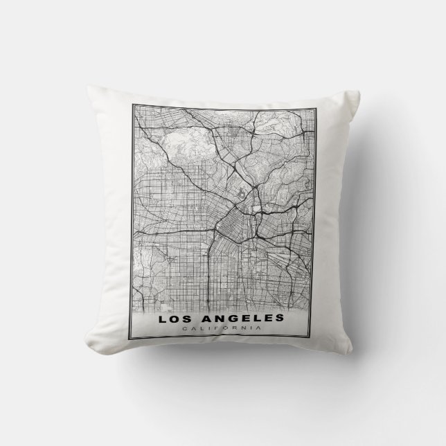 Los Angeles Map Cushion (Front)