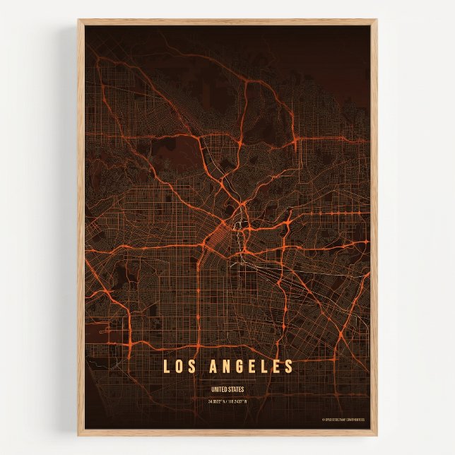 Los Angeles Map LA Print Wall art Poster Gift  (Creator Uploaded)