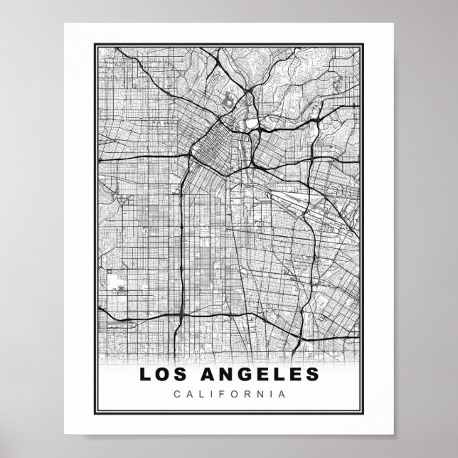 Los Angeles Map Poster (Front)