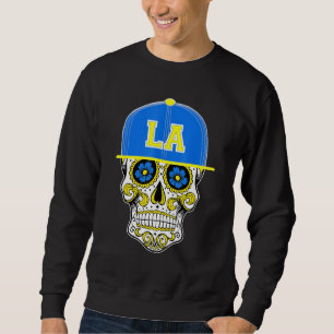 Los Angeles Mexican Sugar Skull Day Of The Dead Me Sweatshirt