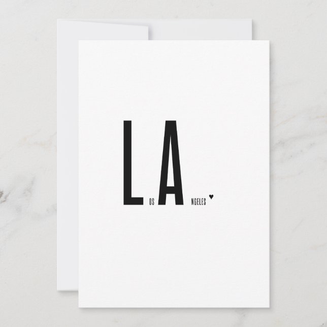 Los Angeles - minimalistic typography card (Front)