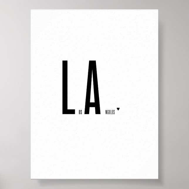 Los Angeles - minimalistic typography poster (Front)