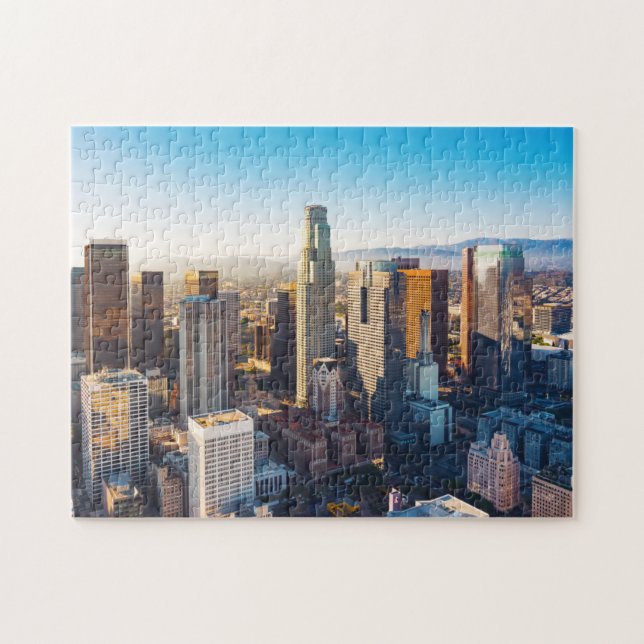 Los Angeles Mountains California City Skylines Los Jigsaw Puzzle (Horizontal)