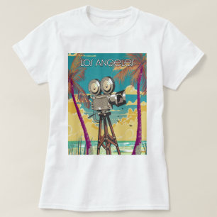 Los Angeles Movie camera poster T-Shirt