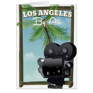 Los Angeles Movie Camera travel poster