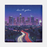 Los Angeles Night postcard