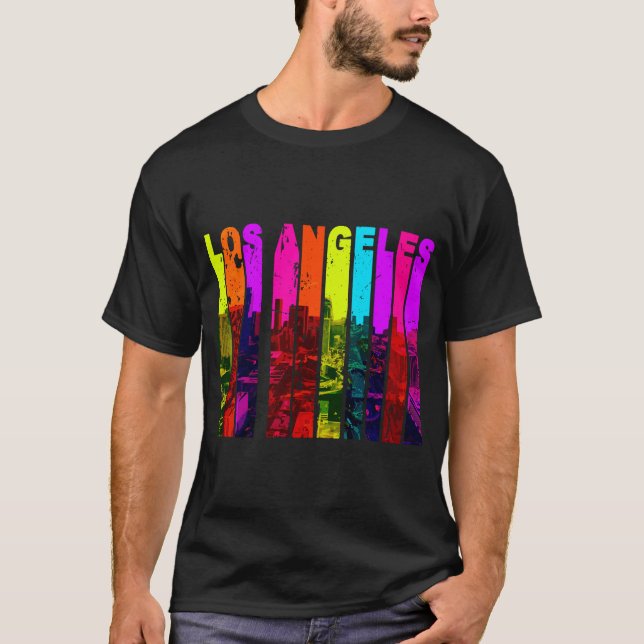Los Angeles Nights Retro T-Shirt (Front)