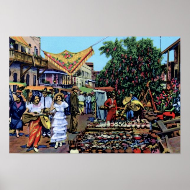 Los Angeles Olvera Street Poster (Front)