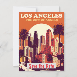 Los Angeles Palms Retro Invitation