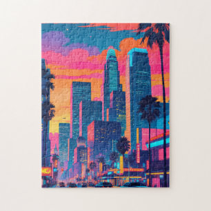 Los Angeles Pop Art Puzzle - Colourful California 