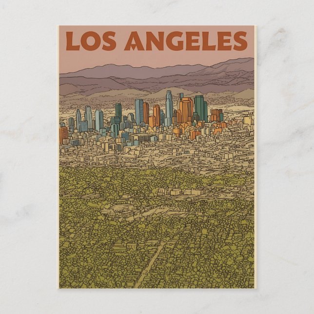 Los Angeles  Postcard (Front)