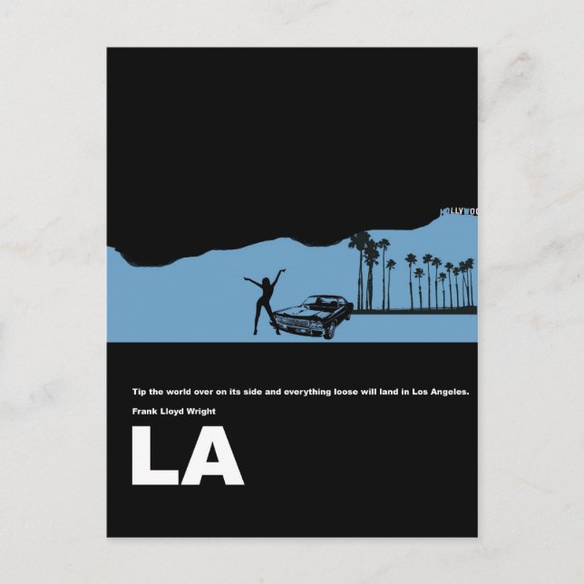 Los Angeles Poster Postcard (Front)