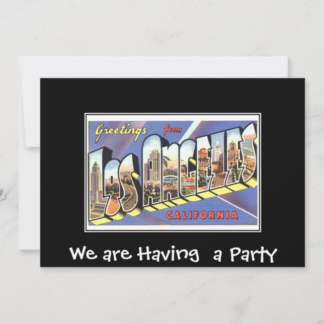 Los Angeles Private Party Invitation (Front)