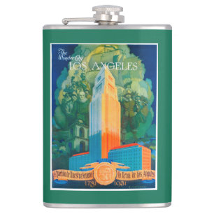 Los Angeles Promotional Poster Hip Flask